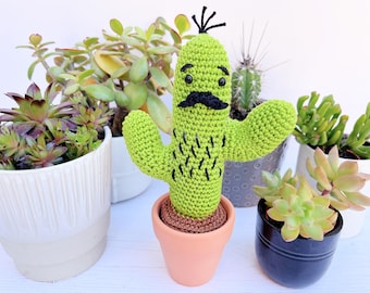 CROCHET PDF PATTERN: Curtis the Cactus | amigurumi cacti, crochet cacti, amigurumi cactus, crochet cactus, amigurumi plant, crochet plant