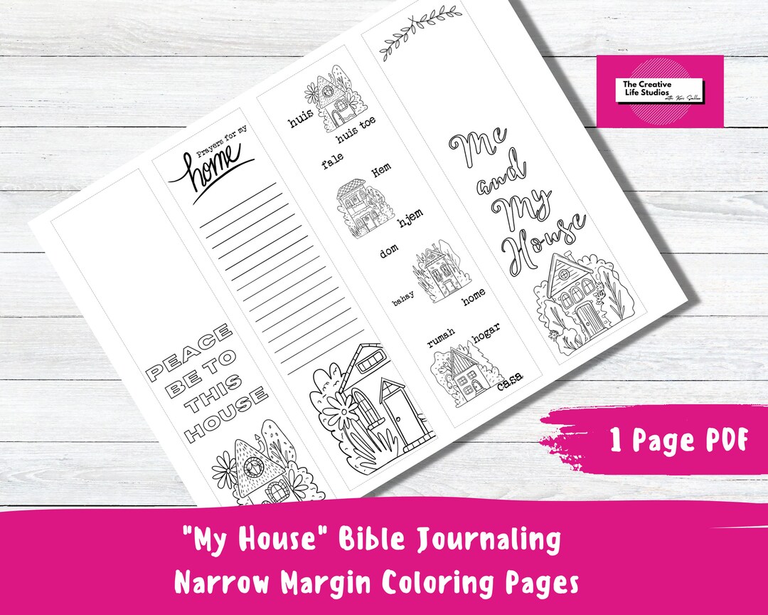 Bible Journaling Margin Printable DIY Color Page Images - Etsy