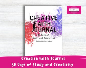 Creative Faith Journal, Scripture Study, Christian Art, Bible Journaling Book