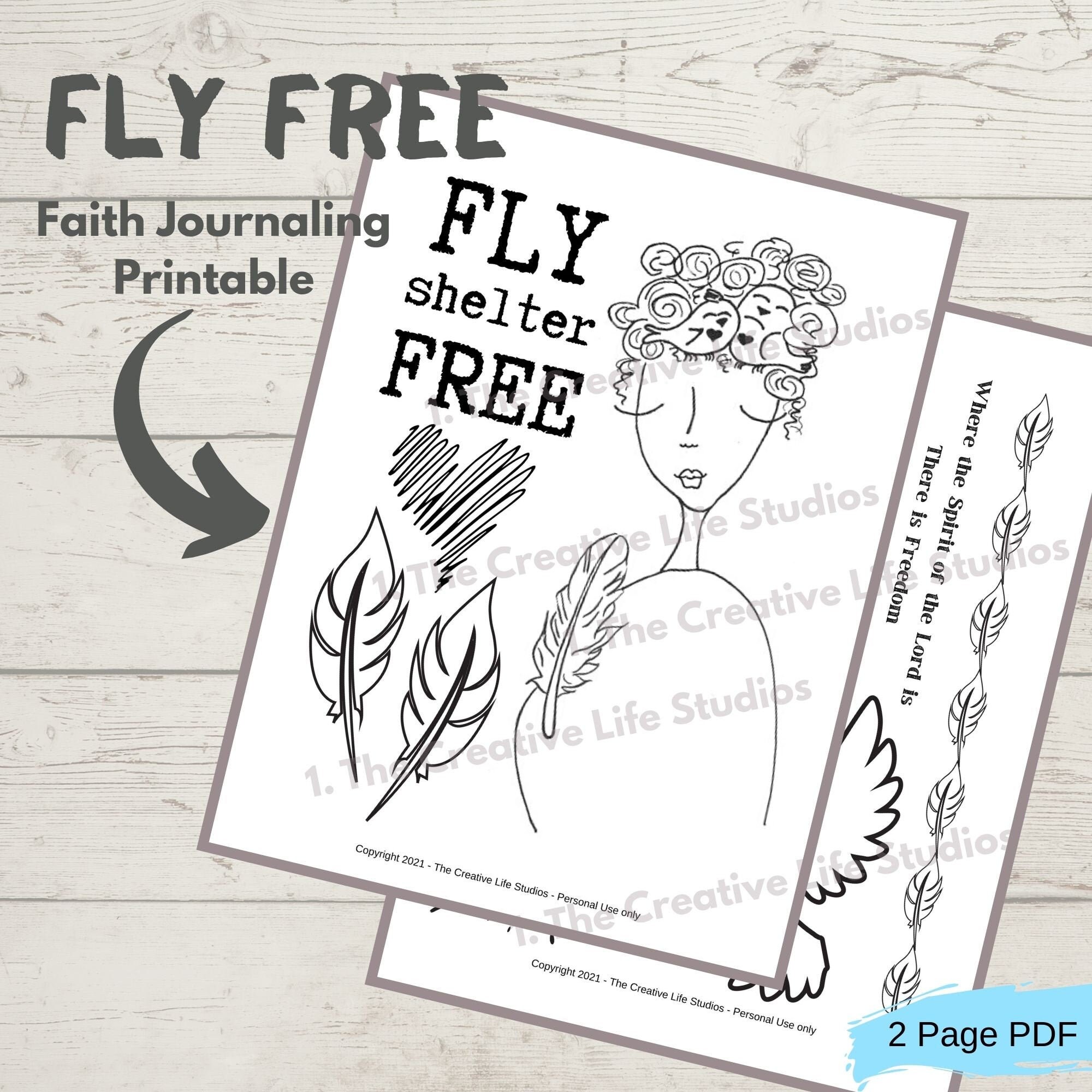FLY FREE Hand Drawn Bible / Faith Journaling Printable - Etsy