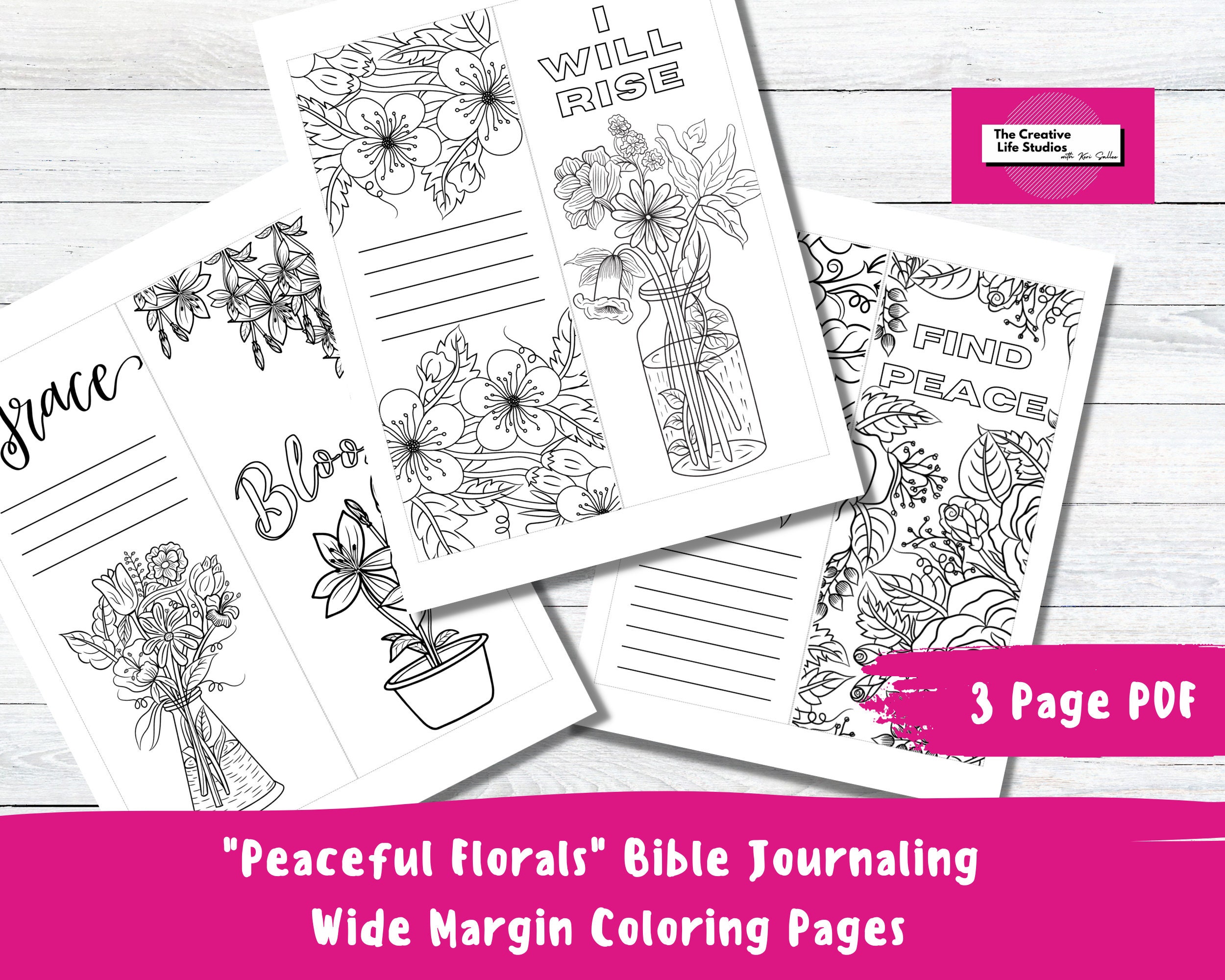 Bible Journaling Margin Printable Illustrating Bible DIY - Etsy