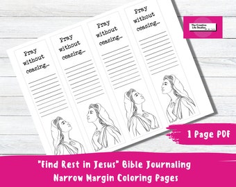 Bible Journaling Margin Art, Prayer Coloring Page (Digital Download)