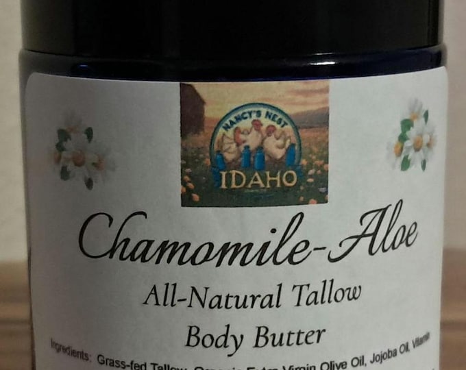 Manuka Honey Chamomile Aloe Tallow Whipped Body Butter All-Natural