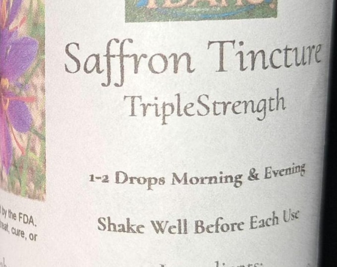 Most Potent Saffron Triple Strength Organic Tincture (Crocus Sativus)