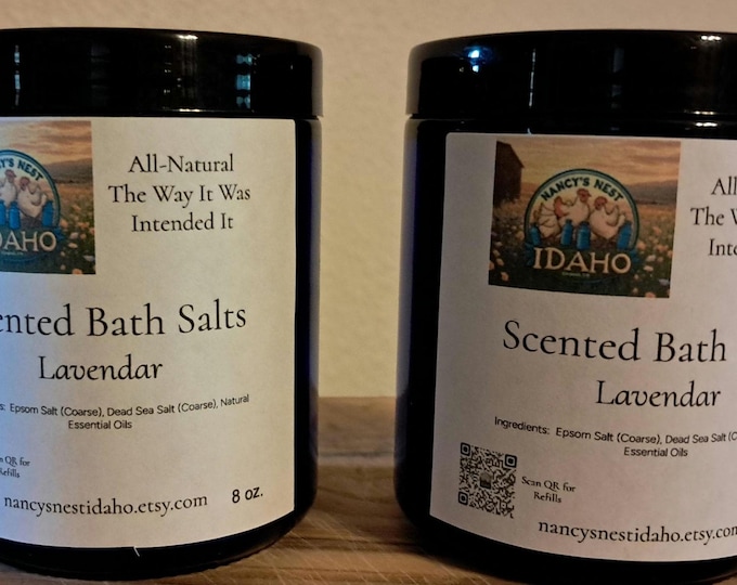 All-Natural Bath Salts Self Care Bath Soaks 8 oz