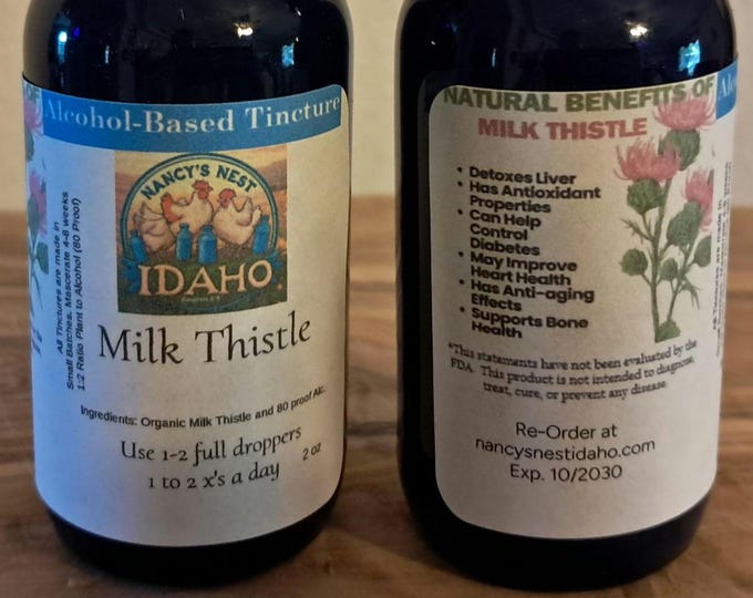 Milk Thistle Tincture: Organic,  Double Extracted Herbal Supplement