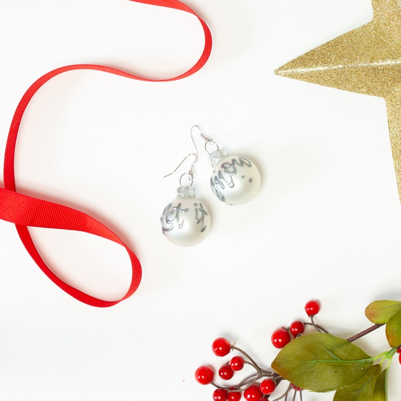 Christmas Earrings Christmas Ornament Earrings Holiday Etsy