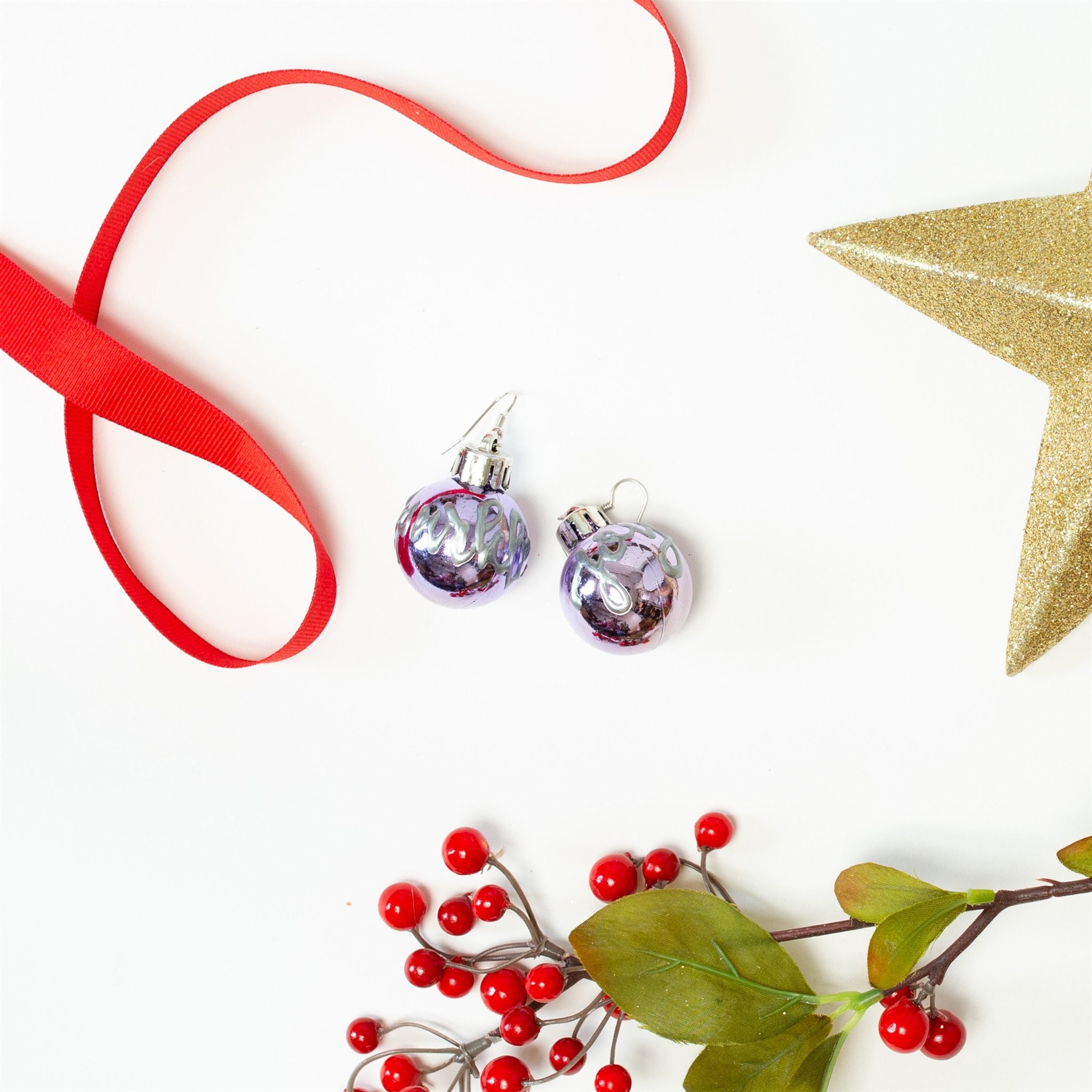 Christmas Earrings Christmas ornament earrings Holiday Etsy