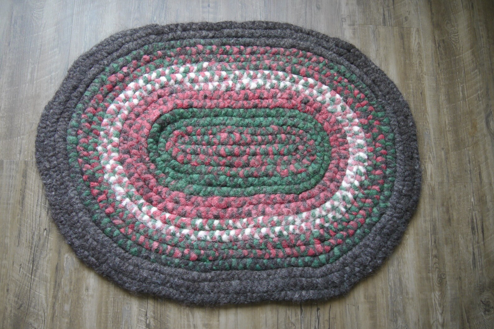 Braided Felted Wool Roving Rug Etsy