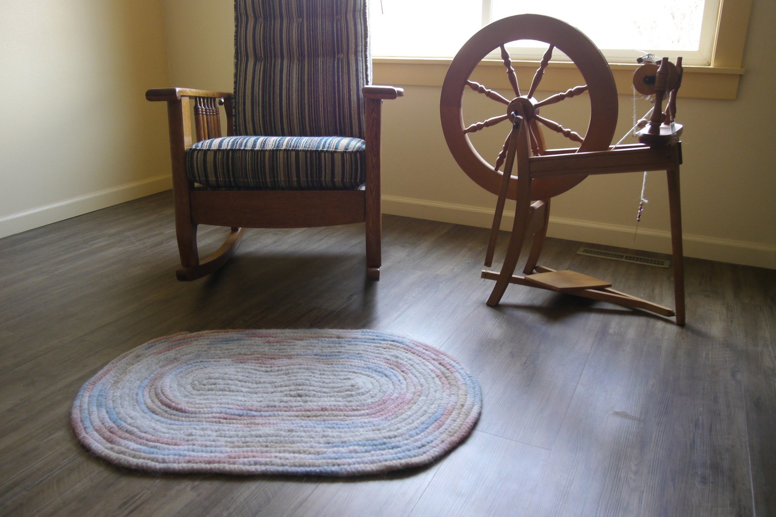 Braided Felted Wool Roving Rug Etsy