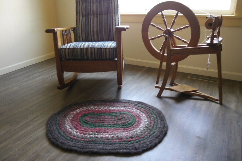 Braided Felted Wool Roving Rug Etsy
