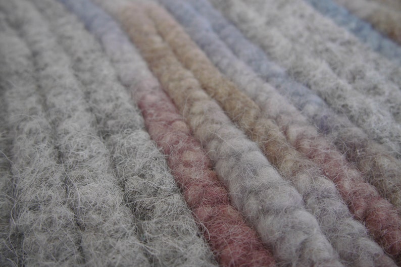 Braided Felted Wool Roving Rug Etsy