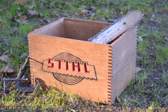 Vintage Stihl Chainsaw Parts Crate 