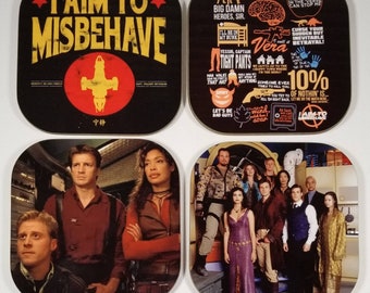 Coasters Set of 4- Special Orders Welcome- Sandstone or hardboard, Television, Movies