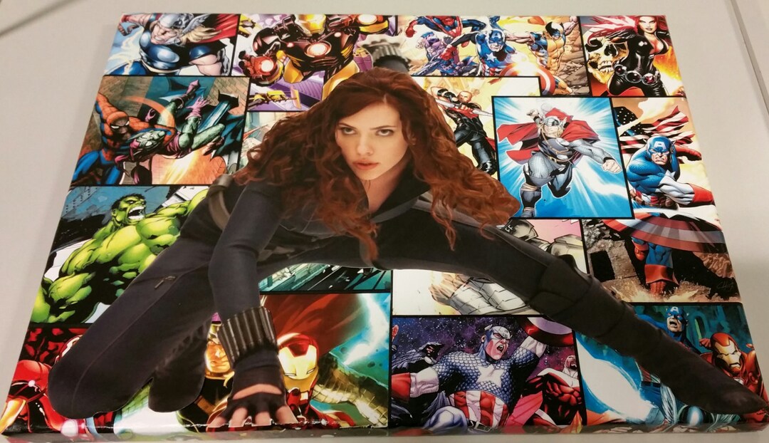 Black Widow 11x14 Canvas Superhero Wall Decor/wall Art - Etsy