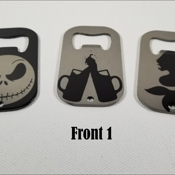 Card Style Stainless Steel Bottle Opener: Pick one Customization Welcome