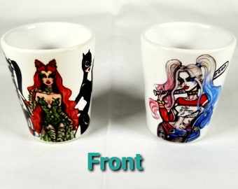 Villains Ceramic Shot Glasses: Set of 2 or choose one