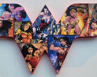 Wooden Female Superhero Wall Decoration
