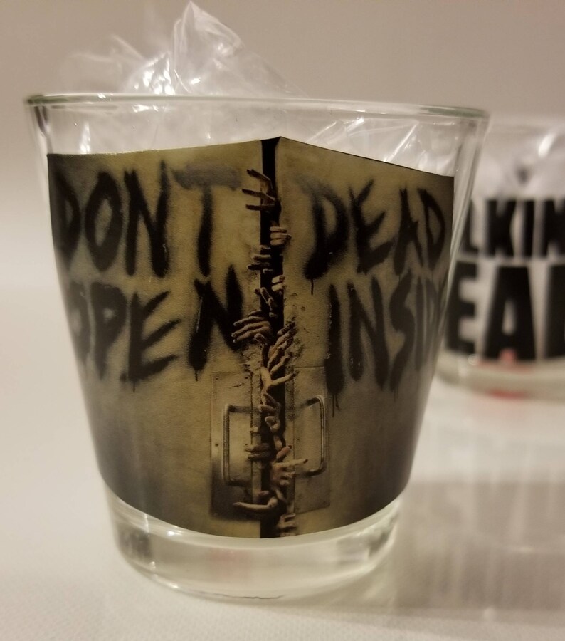 Walking Dead Shot Glasses- Choose one design Walkers Rick Grimes Zombies Special Order Welcome- Daryl Dixon