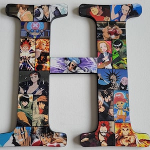 12 Inch Anime Wooden Letter Wall Decor: one letter of your choice A-Z image 2
