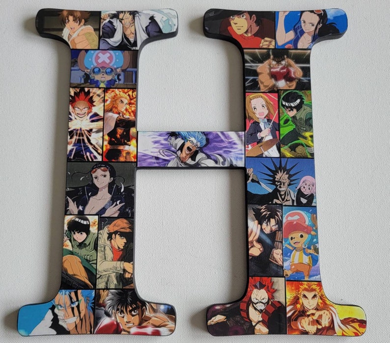 12 Inch Anime Wooden Letter Wall Decor: one letter of your choice A-Z image 2