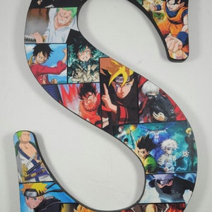 12 Inch Anime Wooden Letter Wall Decor: one letter of your choice A-Z image 6