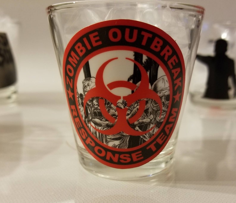 Walking Dead Shot Glasses- Choose one design Walkers Rick Grimes Zombies Special Order Welcome- Daryl Dixon