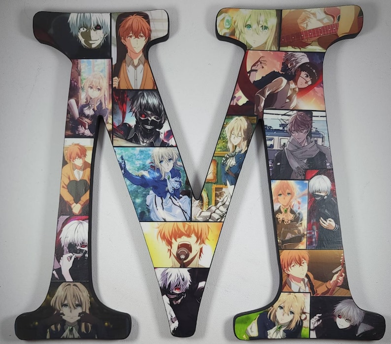 Décoration murale anime en bois avec lettre 30,5 cm : une lettre de votre choix de A à Z image 7