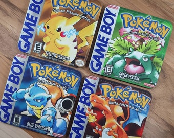 Poke Gamer Coasters- Set of 4-Special Orders Welcome- Sandstone or Polyleather