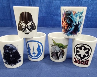 Movie themed Shot Glasses: individual or Sets