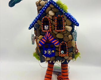 Baba Yaga house sculpture