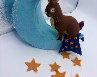 The hare on the moon hanging mobile