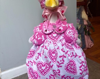 Pink valentine outfit for 24 inch porch goose