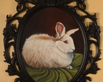 Rabbit print of original oil painting (does NOT come framed)