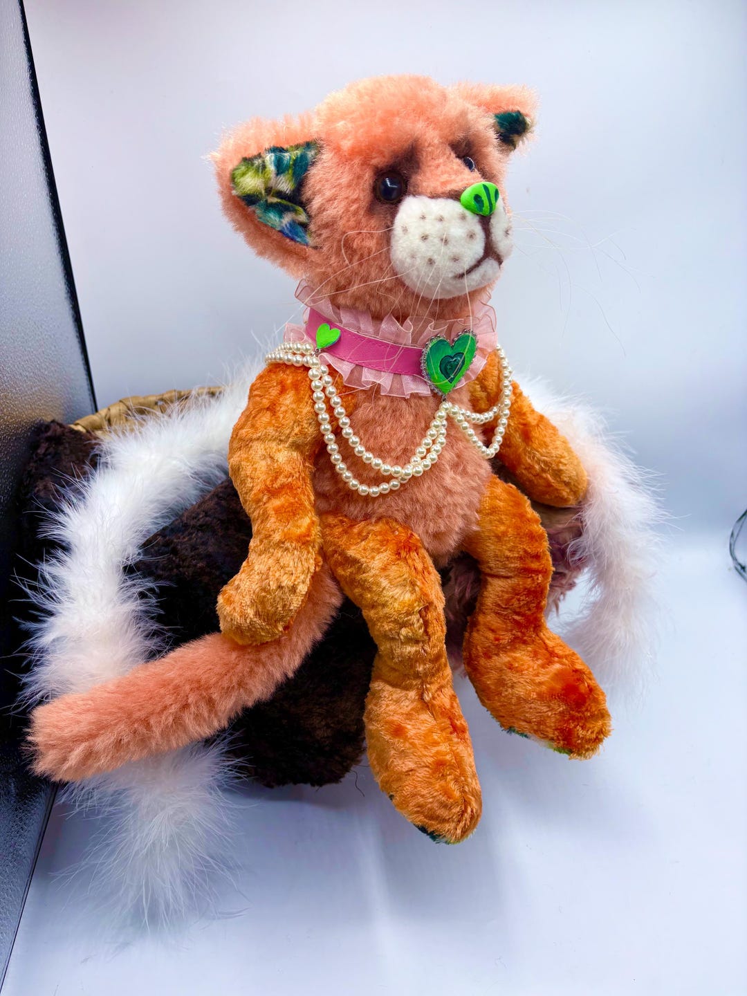 Handmade Plush Orange Cat Inspired by the Life of a Showgirl - Etsy