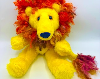 handmade plush lion