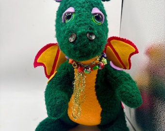 Hand sewn plush dragon