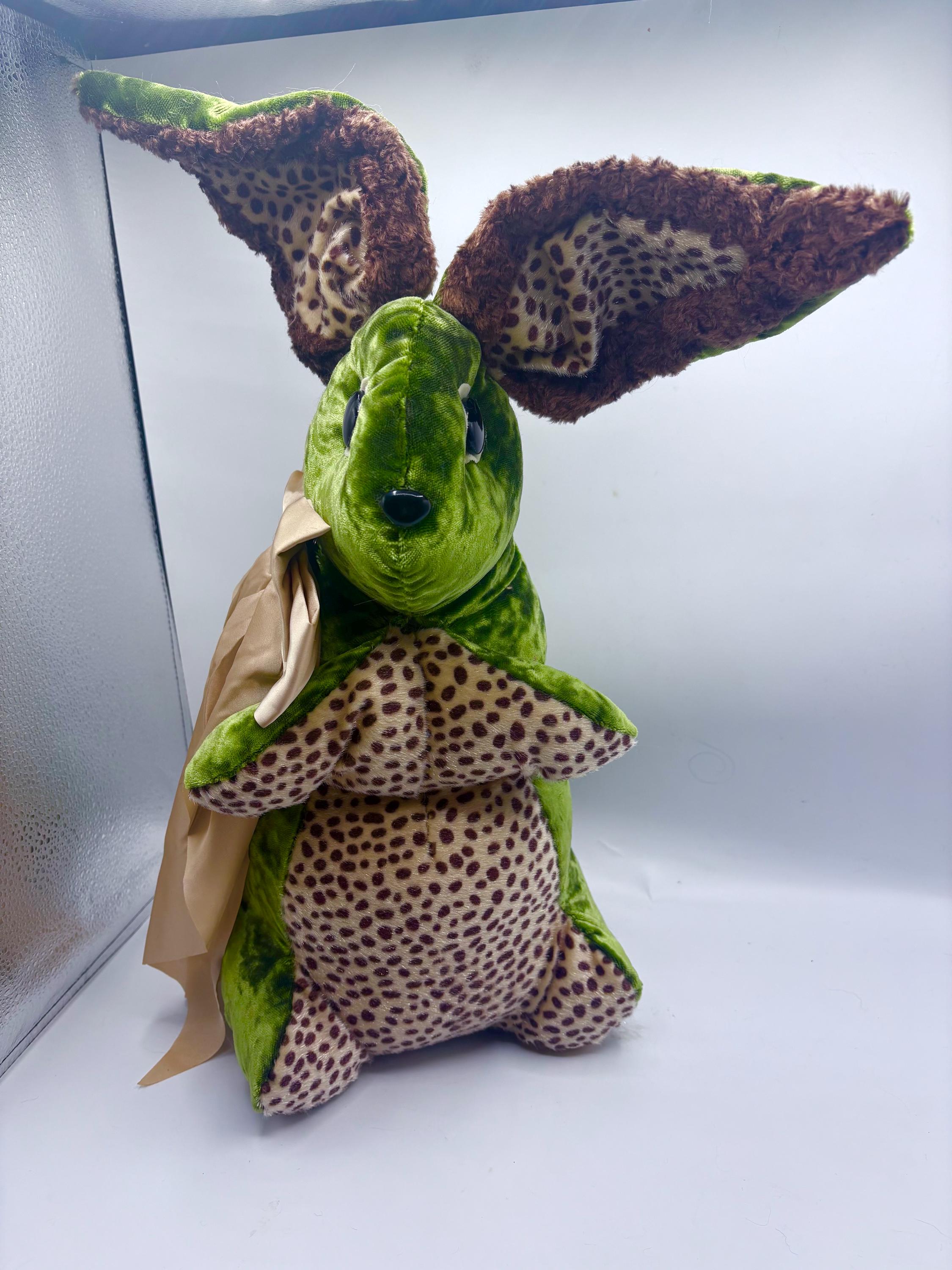 Green Plush Velveteen Rabbit With Bow - Etsy