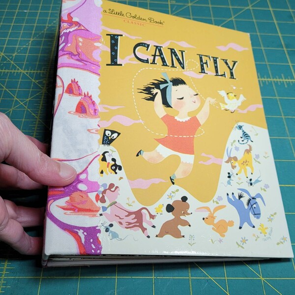 Upcycled Little Golden Book Junk Journal, I Can Fly, Crafty girl junk journal