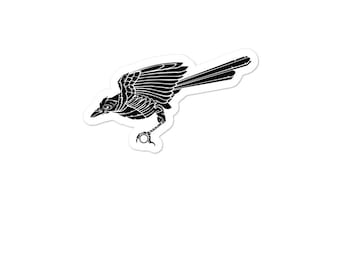 AmandaMuses Bird Sticker, Black