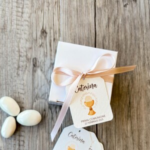 Tags for First Communion, Confirmation with Holy Chalice graphics, personalized tags, confetti cards, thank you cards