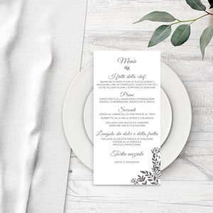 Menù per matrimonio, evento, compleanno | SIMPLE CHIC - Ref. P15