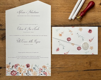 Pocketfold wedding invitation, Pocketfold wedding invitation, Pocketfold wedding invitation | GARDEN TALE - Ref. PF24