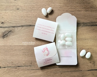 Pink Unicorn Confetti Bag | Baptism Favor | First Communion | Confirmation