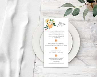 Menu pour le mariage, l’événement, l’anniversaire | ALOHA - Réf. P20