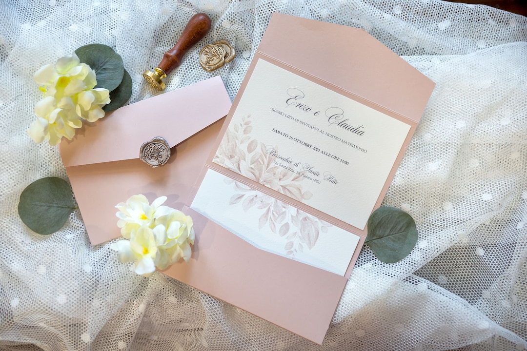 Buy Pocketfold Wedding Invitation, Pocketfold Wedding Invitation, Wedding  Invitation With Pocket VENICE PF23 Online in India