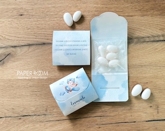 Aviator Bear Confetti Bag | Baptism Favor | First Communion | Confirmation