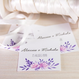 Tag per matrimonio, tag personalizzate, biglietti per confetti, biglietti di ringraziamento | LILAC