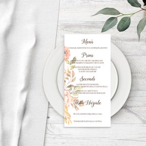 Menu pour le mariage, l’événement, l’anniversaire | BARCELONE - Réf. P17