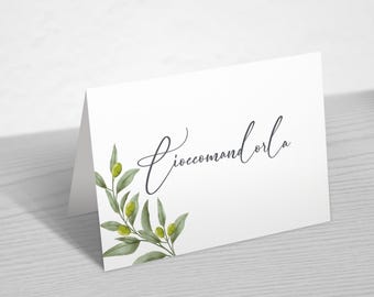 Kit of 5 flavour markers for olive tree themed confetti